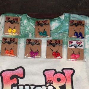 Handmade Dino earrings!